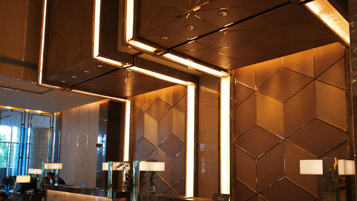 上海洲际酒店前台灯光设计方案展示