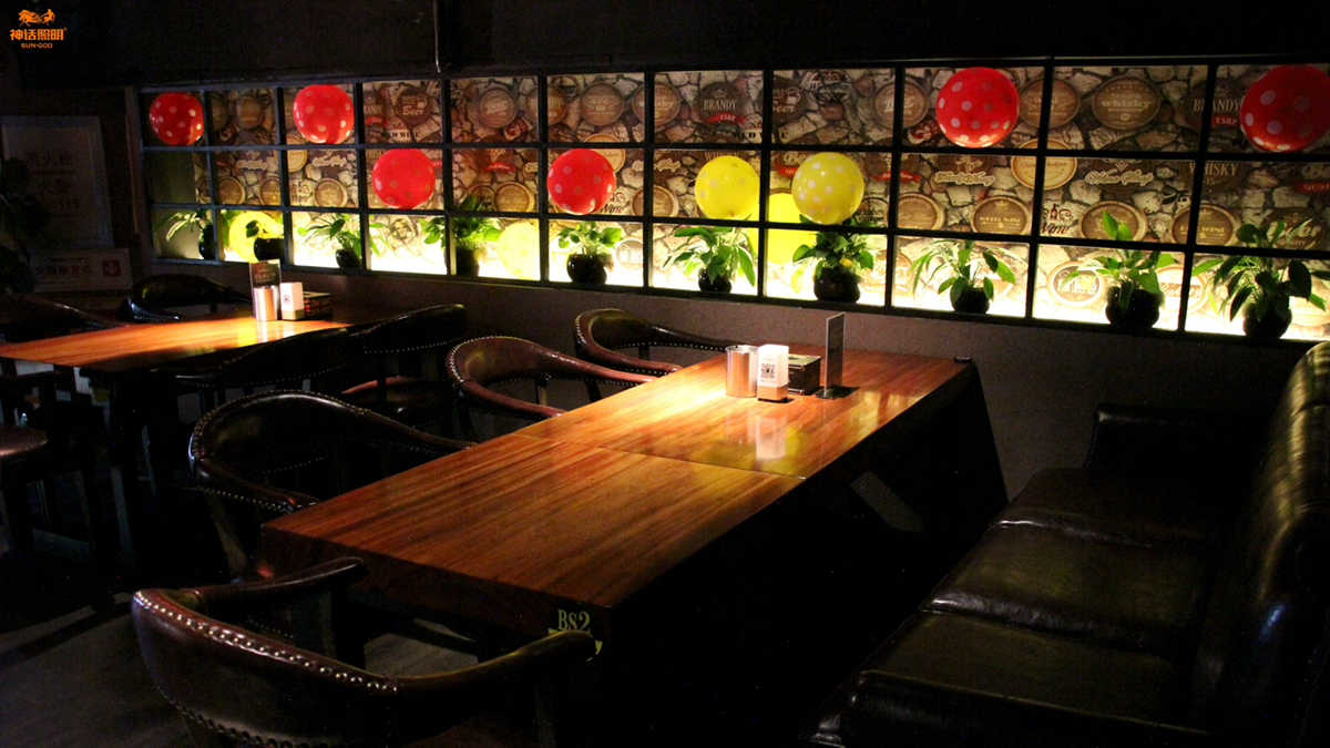 澜天欢乐谷餐厅过道灯光设计方案展示